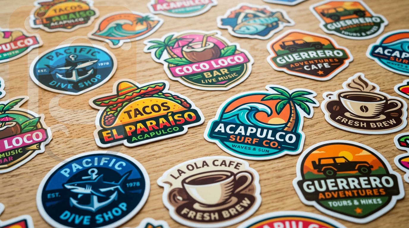 Stickers personalizados troquelados de alta resolución